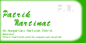 patrik martinat business card
